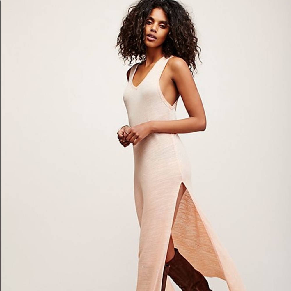 Free people beach galaxy maxi ombré peach